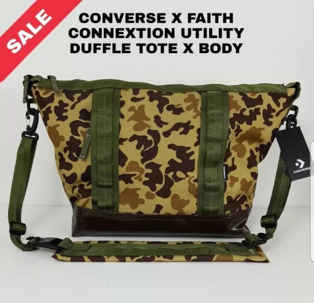 Converse X Faith Connexion Utility Duffle Bag /X Body/Tote Camo