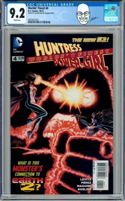 George Perez Pedigree Collection CGC 9.2 Worlds' Finest #4 ~ Power Girl Huntress