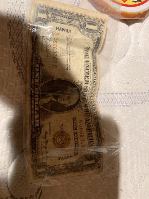 1935 HAWAII Overprint, Silver Certificate, Brown Seal, $1 One Dollar..99 Cent St