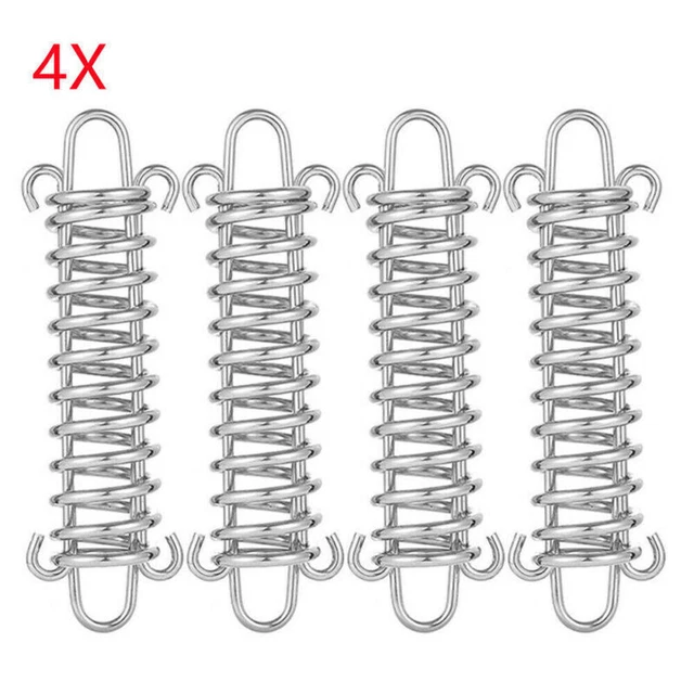 8 Molle Tensione Per Tende Da Sole Con 16 Moschettoni - Accessori Campeggio E Spiaggia