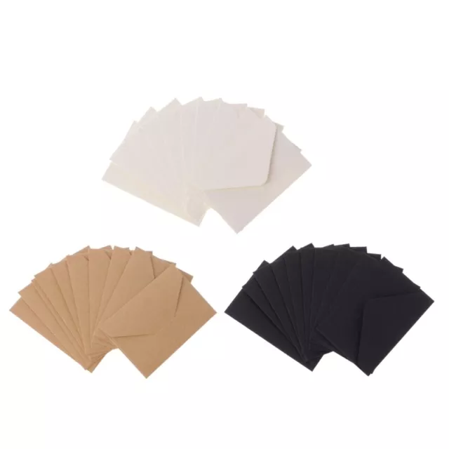 50 Pcs Retro Envelope 4 x2.67 Kraft Paper Envelopes Set for Party invitations