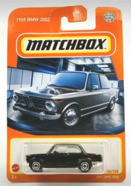 Matchbox  1969 BMW 2002 Black  Mattel Diecast Car