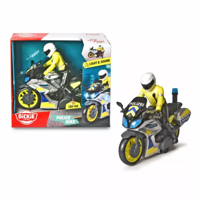 Dickie Toys Police Bike Polizeimotorrad Polizei Motorrad Spielzeugmotorrad