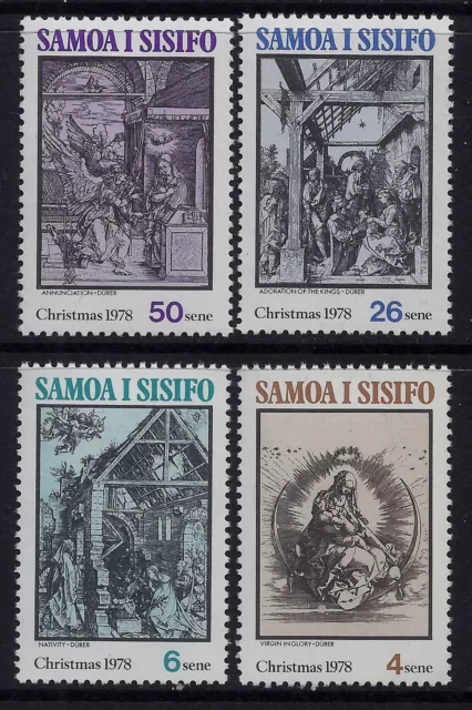 1978 Samoa Christmas Set Of 4 Fine Mint Mnh/Muh