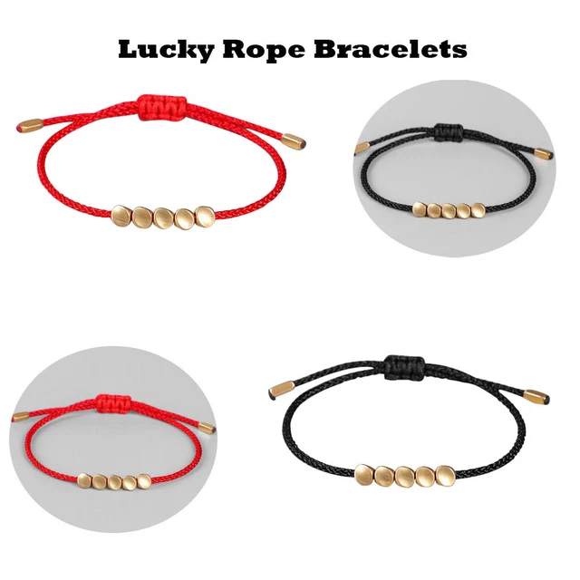 Perlenarmband Damen Seilperle Kupfer Handgefertigtes Armband Wachsarmbänder &