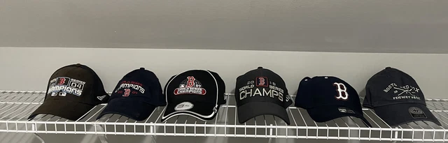 Red Sox World Series Collectibles 6 Hats 3 Shirts 2004 2007 2019 MLB Memorabilia