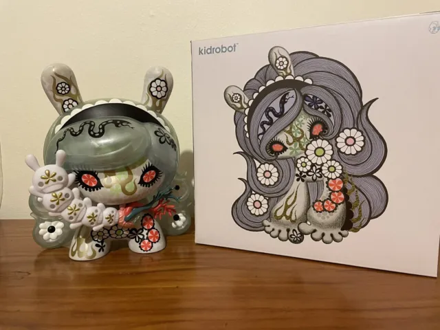 Kidrobot Junko Mizuno Violet Soda 8" Dunny Figure Undocumented Hair Colorway