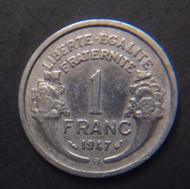 1 Franc 1947 B difficile à trouver Qualite TTB/SUP