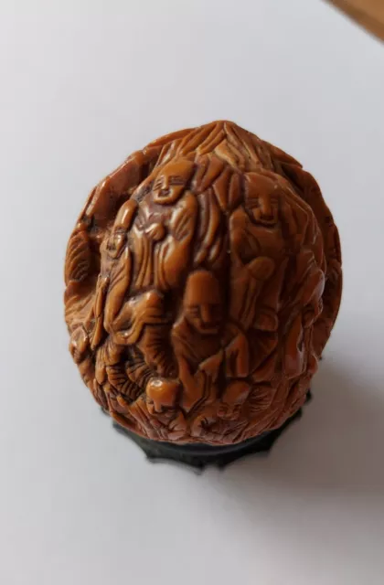 Antique Chinese Finely Carved Walnut Thousand Faces Buddhist