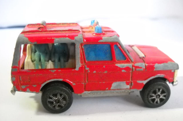 Majorette 246 - Range Rover Pompiers Rouge, Miniature Sous Blister, Fabriquée En France