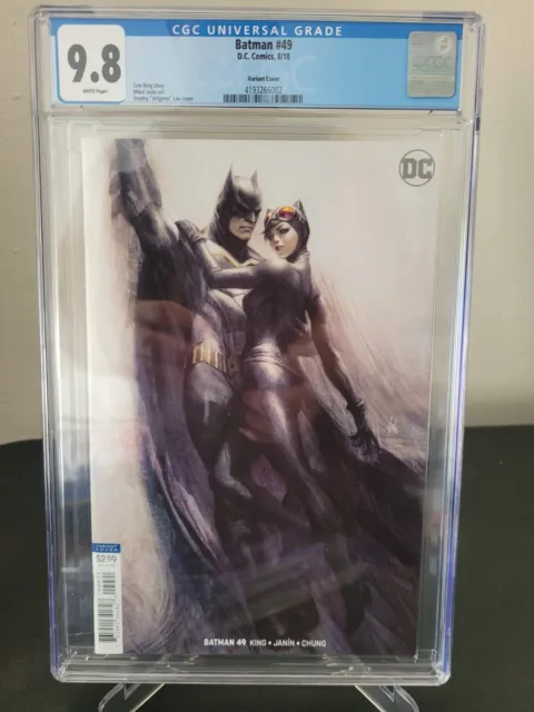 Batman #49 Cgc 9.8 Graded Dc Comics 2018 Catwoman! Artgerm Variant Cover