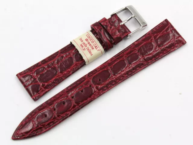 Cinturino Orologi Bordeaux Elegante Stampa Coccodrillo ANSA 20mm- 18mm Novità
