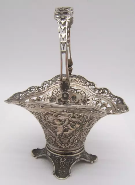 European Hand Made Silver Basket Very Well Done