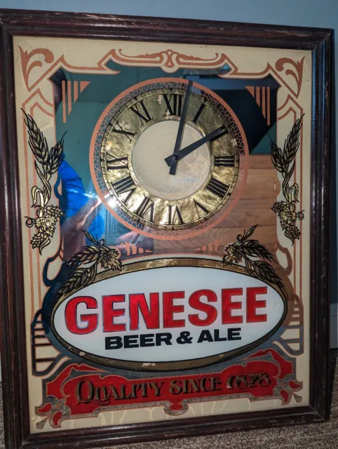 Vintage Genesee Beer and Ale  Advertising Bar Clock