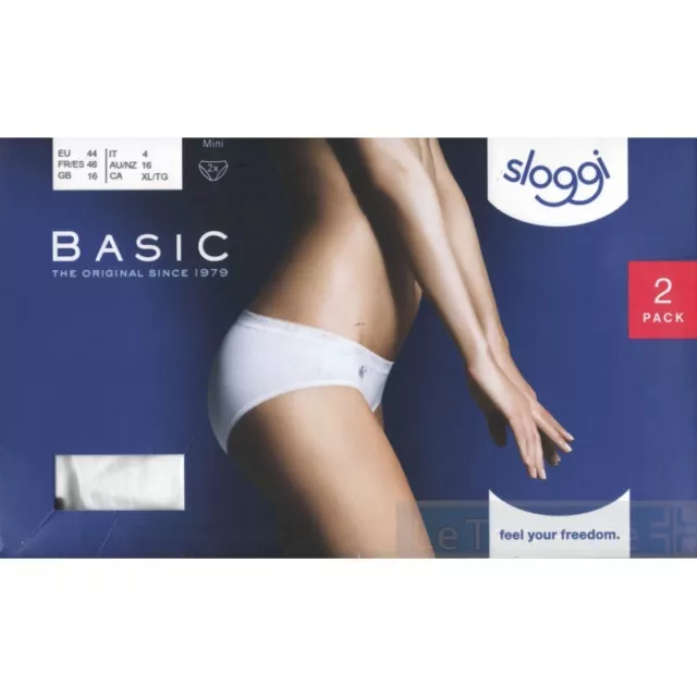 Sloggi BASIC MINI x2 mutande donna slip CONFEZIONE DA 2 PEZZI Sloggi