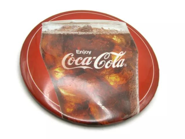 Coca Cola Pin Red Background Drink Glass Graphic