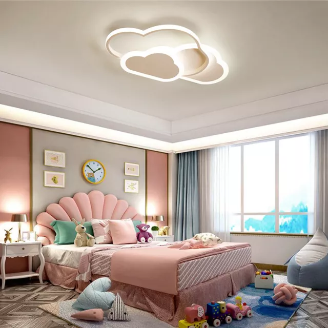 Kids Bedroom Modern Cloud Ceiling Light LED 3 Colors Chandelier Pendant Lamp