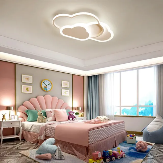 Modern Cloud Ceiling Light LED 3 Colors Chandelier Pendant Lamp For Kids Bedroom