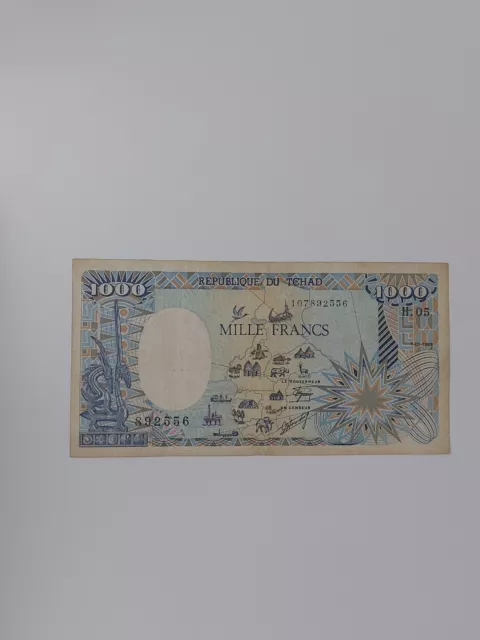 1000 Francs 1988 , Tchad , Tschad Banknoten Papiergeld Geldscheine