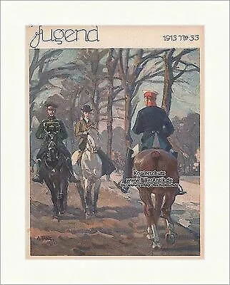 Titelseite der Nummer 33 von 1913 Angelo Jank Pferd Reiter Schimmel Jugend 1511