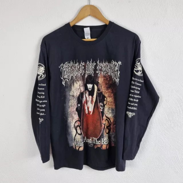 Cradle Of Filth T Shirt Mens Medium Black Long Sleeve Cruelty And The Beast Goth