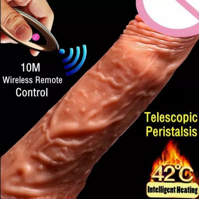 Remote-Control-Automatic-Telescopic-Heating-Penis-Vibrator-Realistic-Huge-Dildo