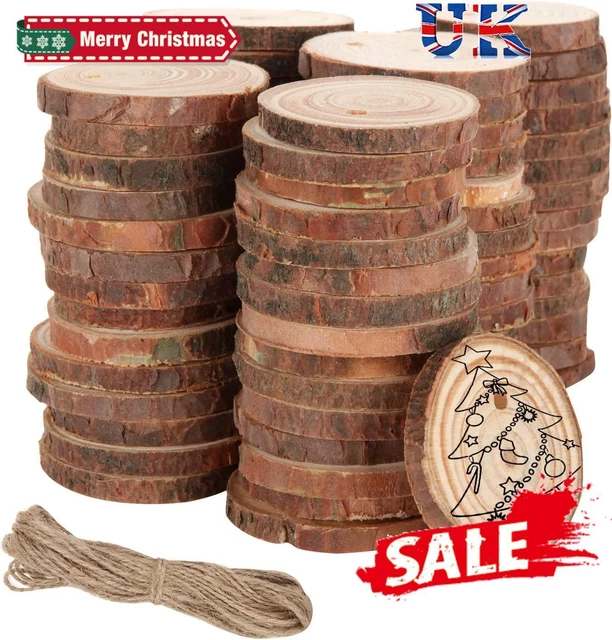 Wood Slices For Crafts - 10cm Round Coasters, Plinths, Wooden Discs, Rustic Decor