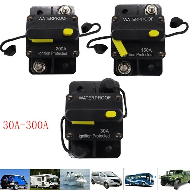 Commutateur de réinitialisation disjoncteur automobile 30300 ampères IP67 fusi