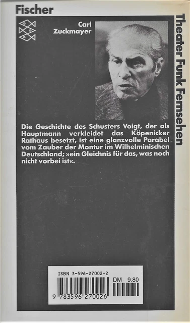 Der Hauptmann Von Köpenick Von Carl Zuckmayer DER HAUPTMANN VON Köpenick - Carl Zuckmayer EUR 1,00 - PicClick DE