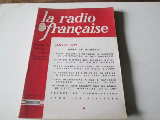 La Radio Francaise 1 ...1949