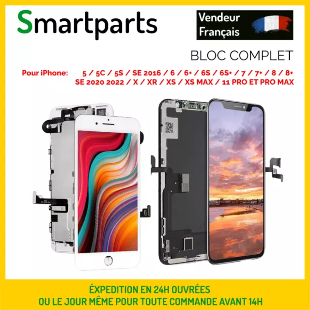 Écran Lcd Bloc Complet Pour Iphone 5/6/7/Se/8/X/Xs/Xr/11 Sans Outils