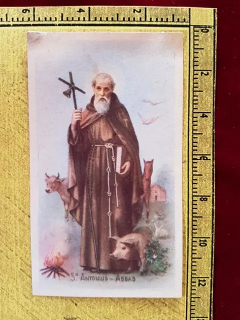 Santino Holy Card Orazione A Sant Antonio Abate 2/432 S Antonius Abbas