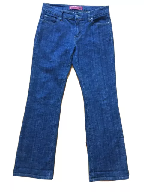 Jeanswest size 11 Stretch Bootcut Mid Rise Dark Blue Denim Jeans. Classic 5 pock