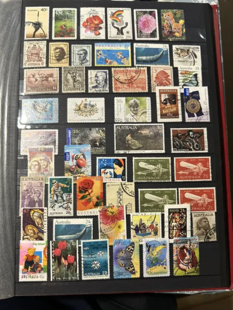 Stockbook Page Of Stamps From Australia  (Alb 725)
