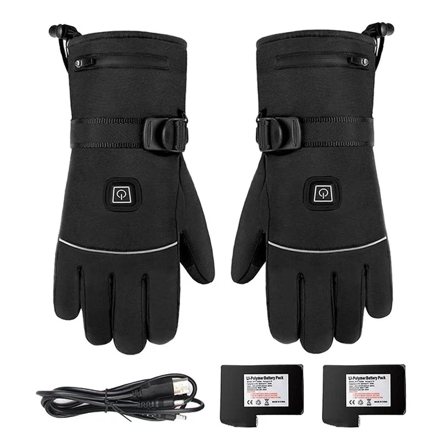 2X Gants Chauffants électriques Chauds Gants De Chaleur Thermique Ski Escalade 2