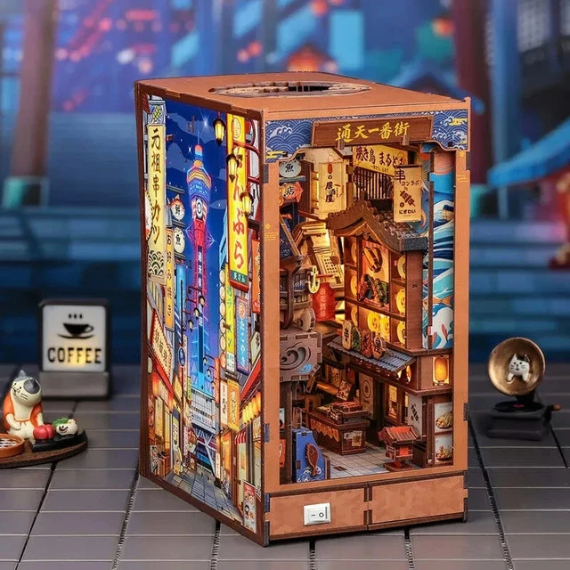 CUTEBEE TSUTENKAKU ICHIBAN Street BJAA403 180 Fold-Out LED Book Nook ...