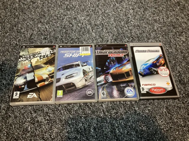 4 X PSP Games Bundle Need For Speed - Most Wanted, Underground Rivals, Shift Etc