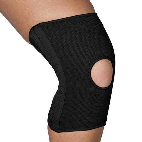 Soporte de rodilla sin cordones Blue Jay rótula abierta con estabilizadores Sm