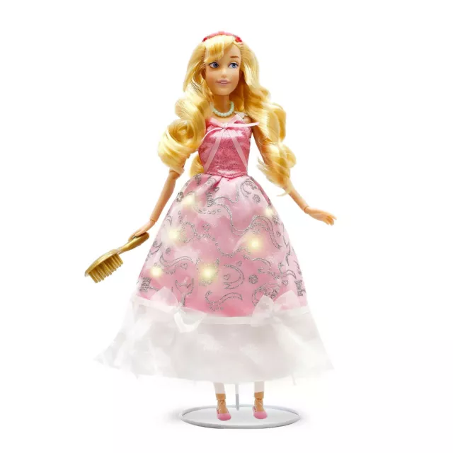 Disney Princess Cenerentola Premium Barbi3 bambola rosa illuminato abito musicale NUOVO