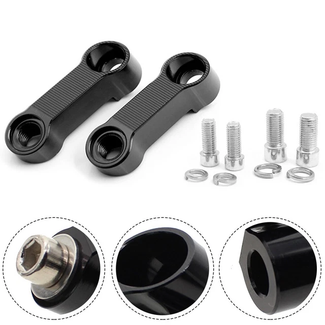 2PCS Moto Universale Ricambio Accessori Retrovisore Specchietti Adattatore