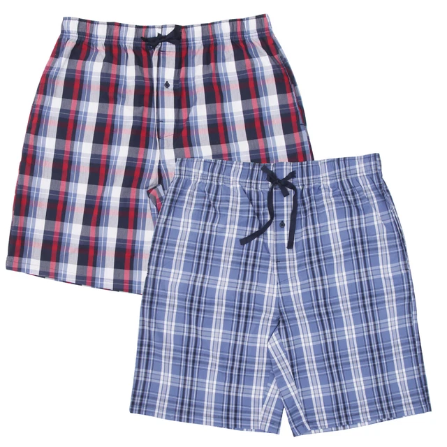 Mens Lounge Shorts Hanes Pyjama Stretch Woven Sleep Short S-4Xl With Pockets New