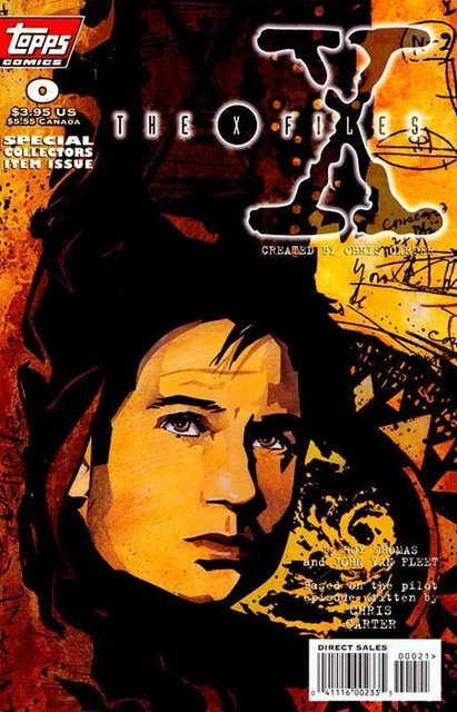 The X-Files #0 (1995) Mulder Variant Vf Topps Comics