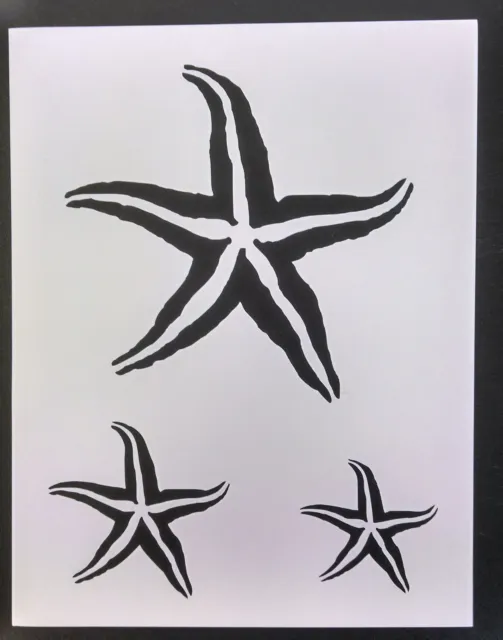 Starfish Star Fish Seashell Sea Shells Multiple 8.5" x 11" Stencil FREE SHIPPING