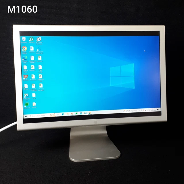 Apple Cinema Display 20" Aluminum LCD Monitor A1081 M9177LL w/PowerAdapter M1060