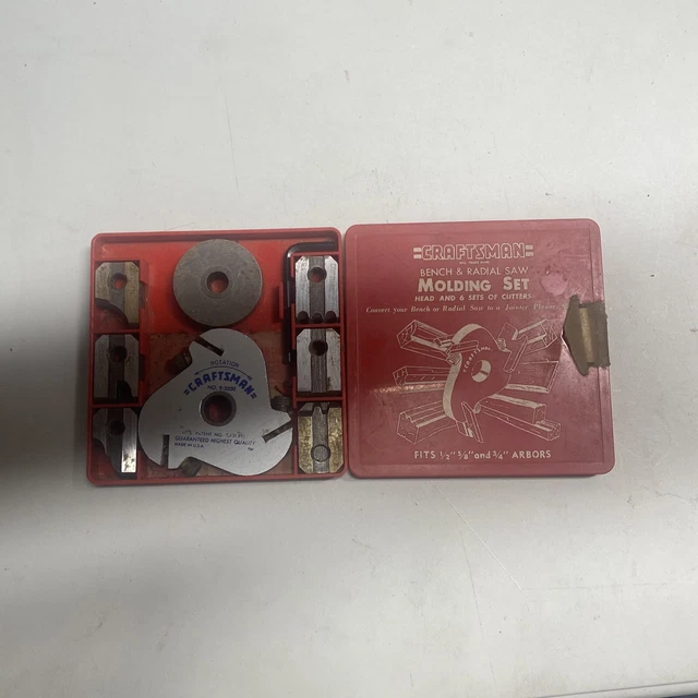 CRAFTSMAN 93200 TABLE Bench Radial Arm Saw Molding Head with 6 Sets of