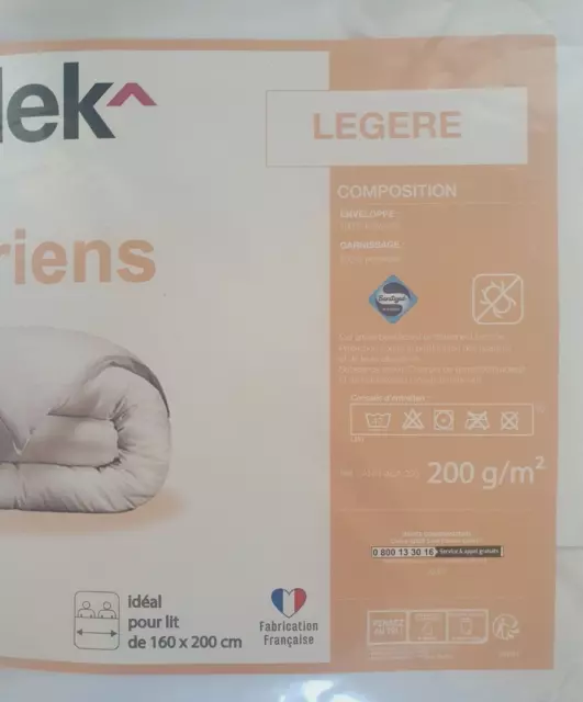 Couette légère anti-acariens blanche 240 x 260 cm  Finlandek 2