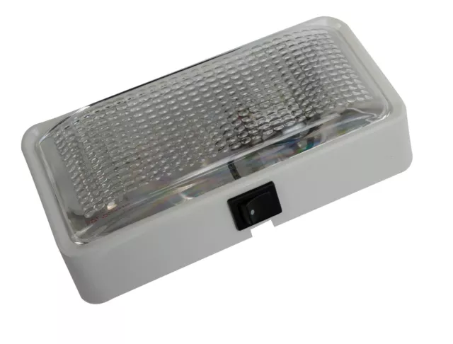 Peterson Mfg 384S RV/Camper/Trailer - Porch / Utility Light  Clear Lens/ Switch