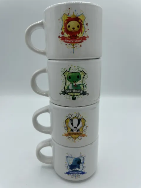 Harry Potter Ceramic Mini-Mugs/GRYFFINDOR-SLYTHERIN-HUFFLEPUFF-RAYVENCLAY/Rare