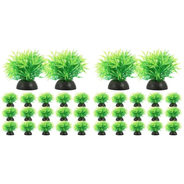 40 Pcs Aquarium Landscaping Plastic Plant Fish Tank Decorations Large Tall