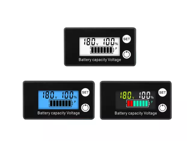 6133A LCD Batterie Kapazität Indikator Temperatur Dc 8V-100V Voltmeter Gauge ( L